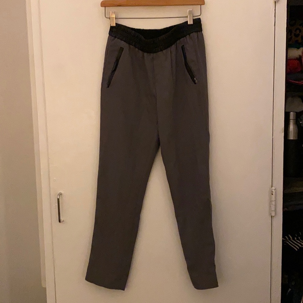 Banana republic faux leather lined pant